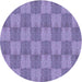 Square Patterned Purple Mimosa Purple Rug, pat3948blu