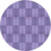 Square Machine Washable Transitional Purple Mimosa Purple Rug in a Living Room, wshpat3948blu