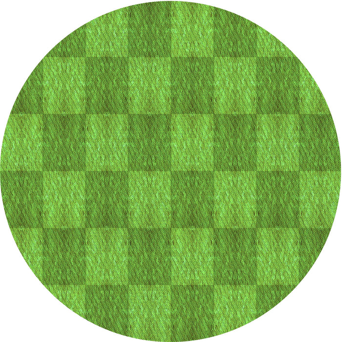 Square Patterned Dark Lime Green Rug, pat3948grn