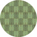 Square Patterned Fern Green Rug, pat3948lblu