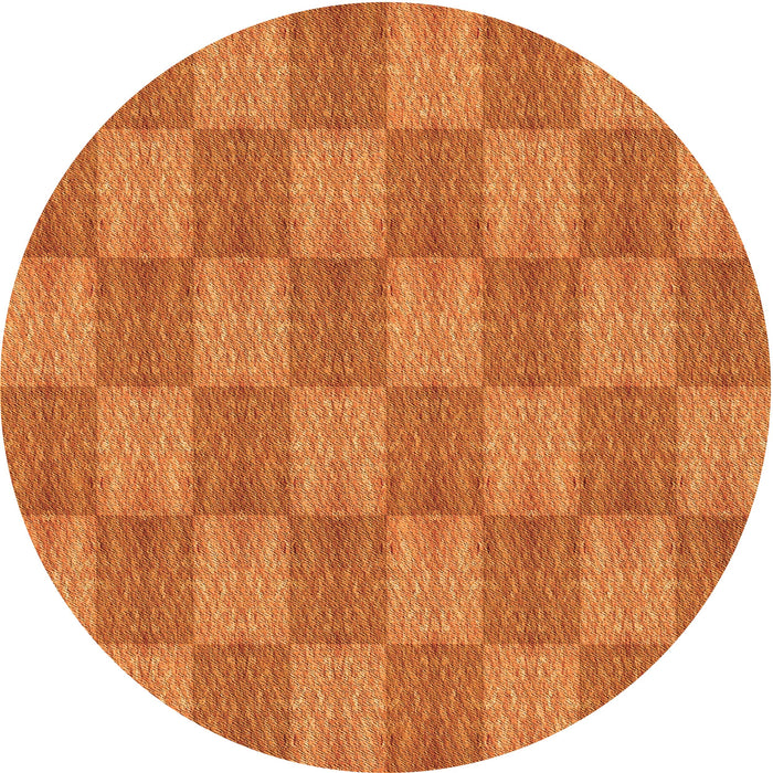 Square Patterned Orange Red Orange Rug, pat3948org