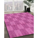 Machine Washable Transitional Deep Pink Rug in a Family Room, wshpat3948pur