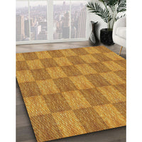 Patterned Orange Novelty Rug, pat3948