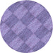 Square Patterned Purple Mimosa Purple Rug, pat3949blu