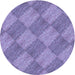 Square Machine Washable Transitional Purple Mimosa Purple Rug in a Living Room, wshpat3949blu