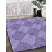 Machine Washable Transitional Purple Mimosa Purple Rug in a Family Room, wshpat3949blu