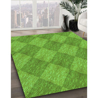 Patterned Bright Green Rug, pat3949grn