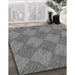 Patterned Ash Gray Rug in Family Room, pat3949gry