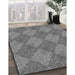 Machine Washable Transitional Ash Gray Rug in a Family Room, wshpat3949gry
