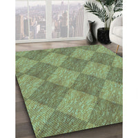 Patterned Fern Green Rug, pat3949lblu