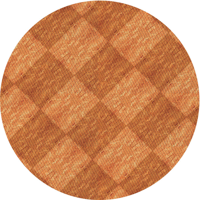 Square Patterned Orange Red Orange Rug, pat3949org