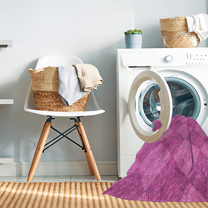Machine Washable Transitional Deep Pink Rug in a Washing Machine, wshpat3949pur