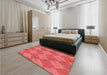 Patterned Red Rug in a Bedroom, pat3949rd