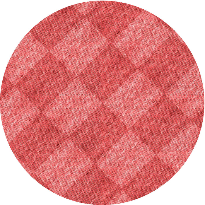 Square Patterned Red Rug, pat3949rd