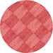 Square Patterned Red Rug, pat3949rd