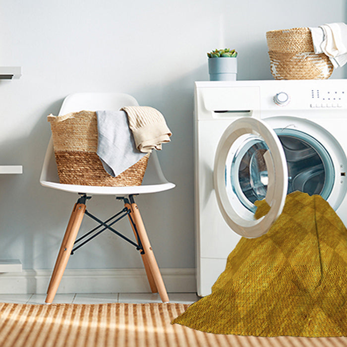 Machine Washable Transitional Sedona Brown Rug in a Washing Machine, wshpat3949yw