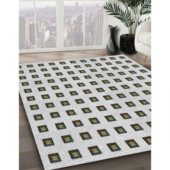 Patterned Off-White Novelty Rug in Family Room, pat394