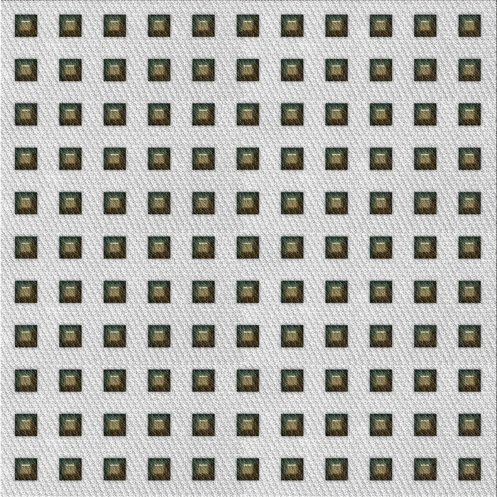 Square Patterned Off-White Novelty Rug, pat394