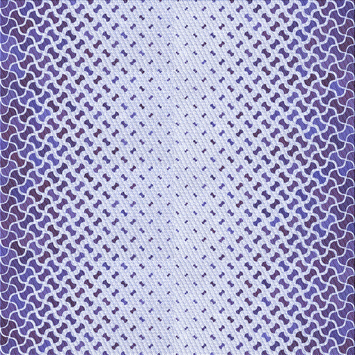 Round Machine Washable Transitional Blue Rug, wshpat395blu