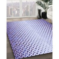 Patterned Blue Rug, pat395blu