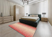 Patterned Golden Blonde Gold Rug in a Bedroom, pat395org