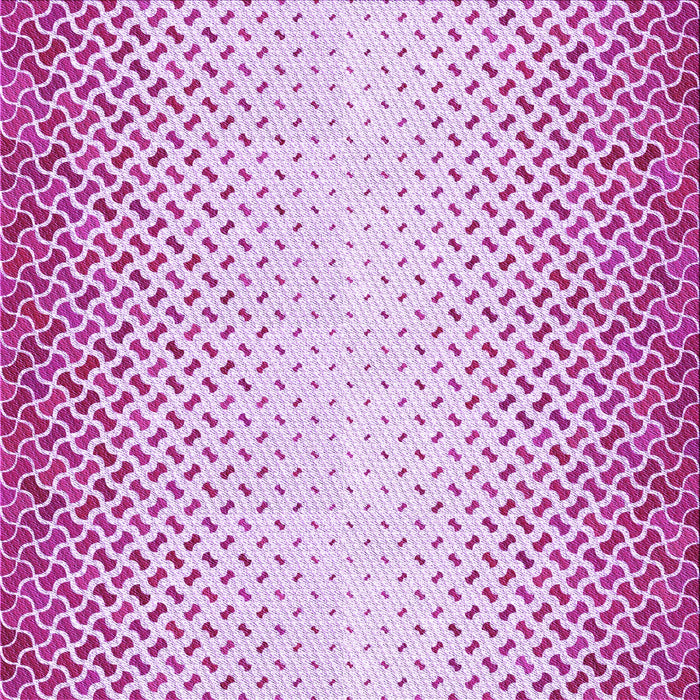 Round Machine Washable Transitional Neon Pink Rug, wshpat395pur