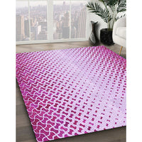Patterned Neon Pink Rug, pat395pur