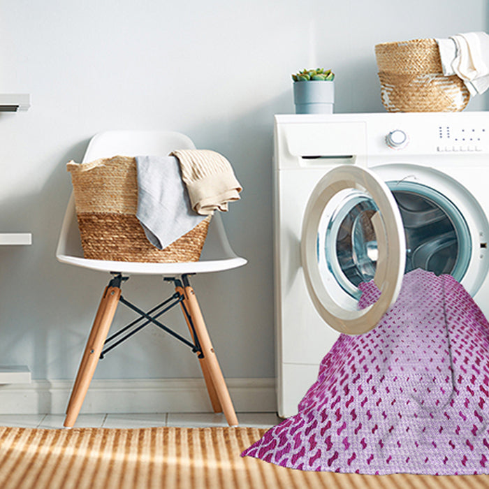 Machine Washable Transitional Neon Pink Rug in a Washing Machine, wshpat395pur