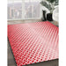 Patterned Light Red Pink Rug in Family Room, pat395rd