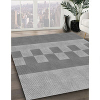 Patterned Dark Gray Rug, pat3950gry