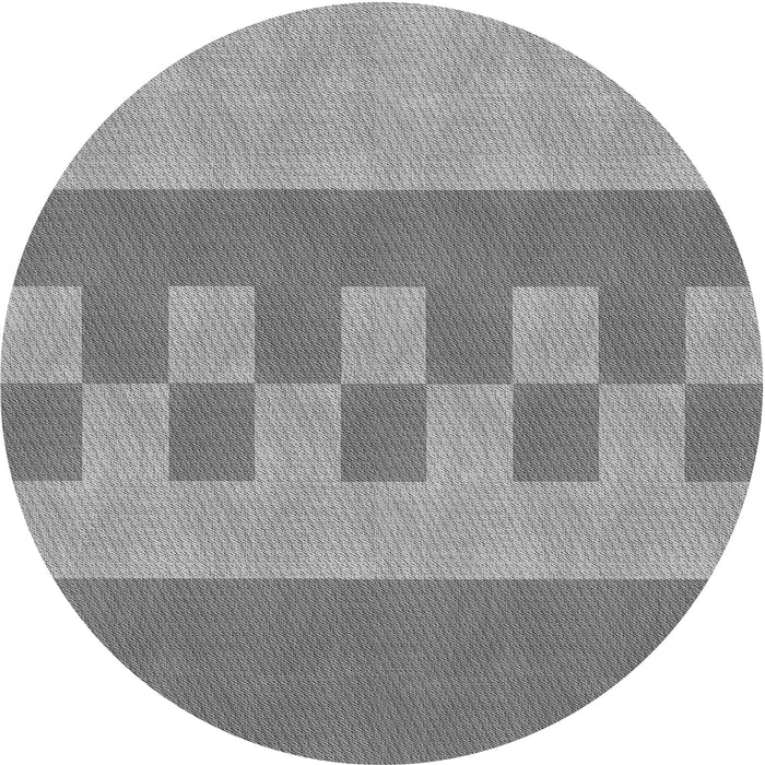 Square Patterned Dark Gray Rug, pat3950gry