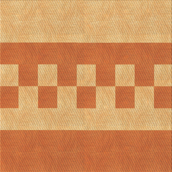 Round Machine Washable Transitional Orange Rug, wshpat3950org