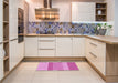 Patterned Violet Purple Rug in a Kitchen, pat3950pur
