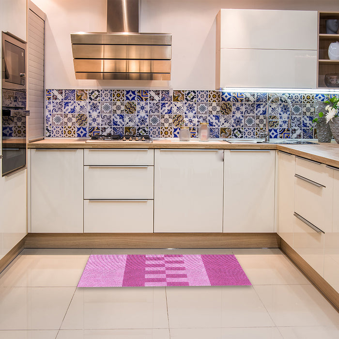Patterned Violet Purple Rug in a Kitchen, pat3950pur