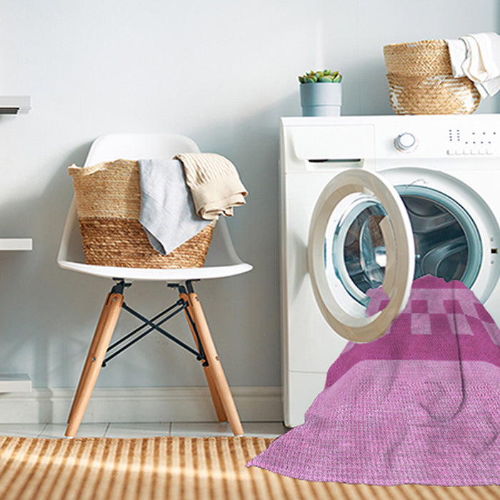 Machine Washable Transitional Violet Purple Rug in a Washing Machine, wshpat3950pur