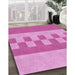 Patterned Violet Purple Rug in Family Room, pat3950pur