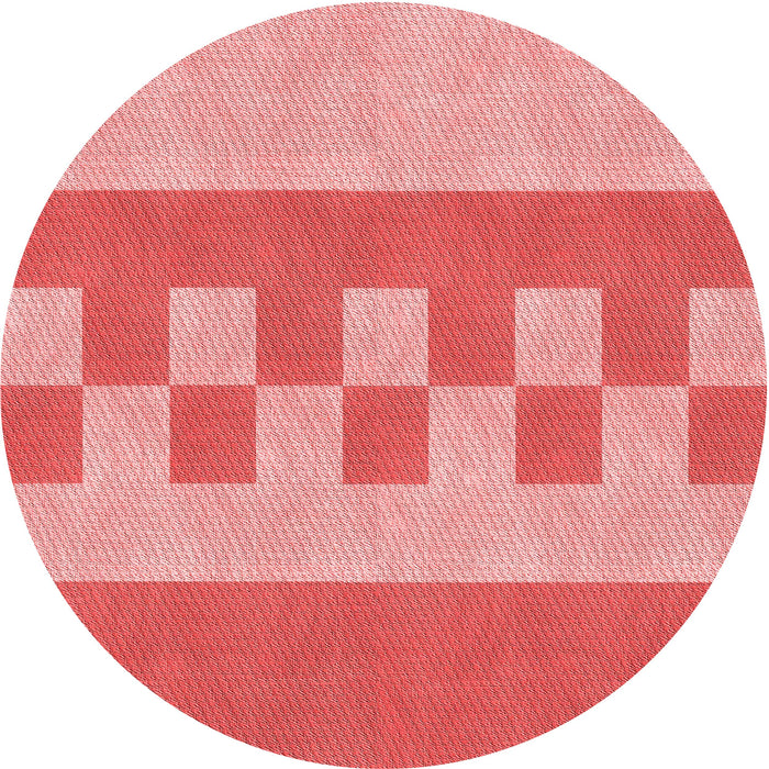 Square Machine Washable Transitional Light Coral Pink Rug in a Living Room, wshpat3950rd