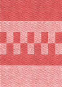 Machine Washable Transitional Light Coral Pink Rug, wshpat3950rd