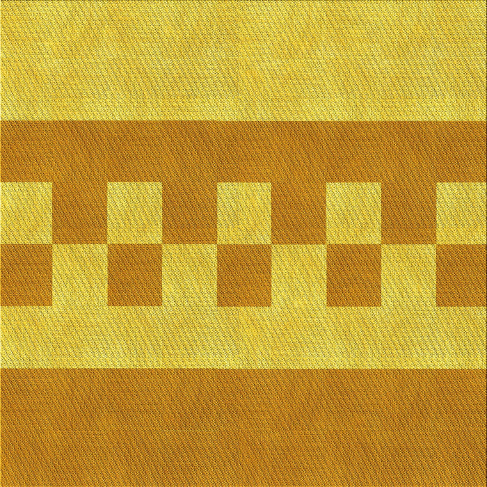 Round Patterned Neon Orange Rug, pat3950yw