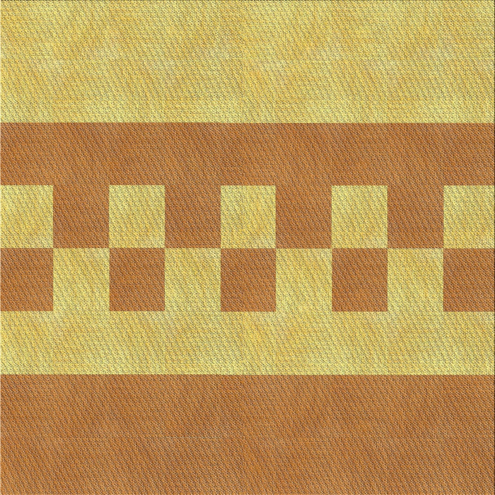 Square Patterned Sedona Brown Novelty Rug, pat3950