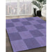 Machine Washable Transitional Deep Periwinkle Purple Rug in a Family Room, wshpat3951blu