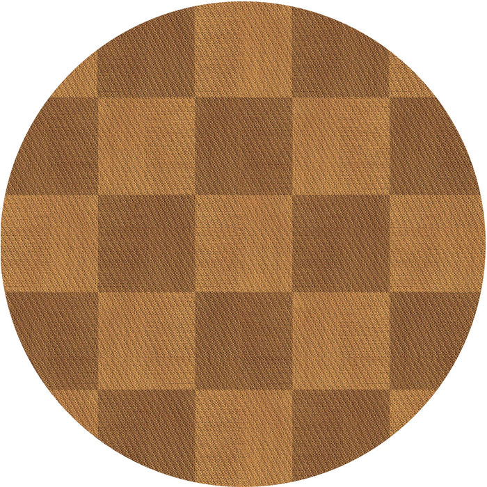 Square Patterned Mahogany Brown Rug, pat3951brn