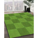 Machine Washable Transitional Seaweed Green Rug in a Family Room, wshpat3951grn