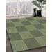 Machine Washable Transitional Green Rug in a Family Room, wshpat3951lblu