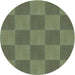 Square Patterned Green Rug, pat3951lblu