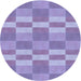 Square Machine Washable Transitional Purple Mimosa Purple Rug in a Living Room, wshpat3952blu
