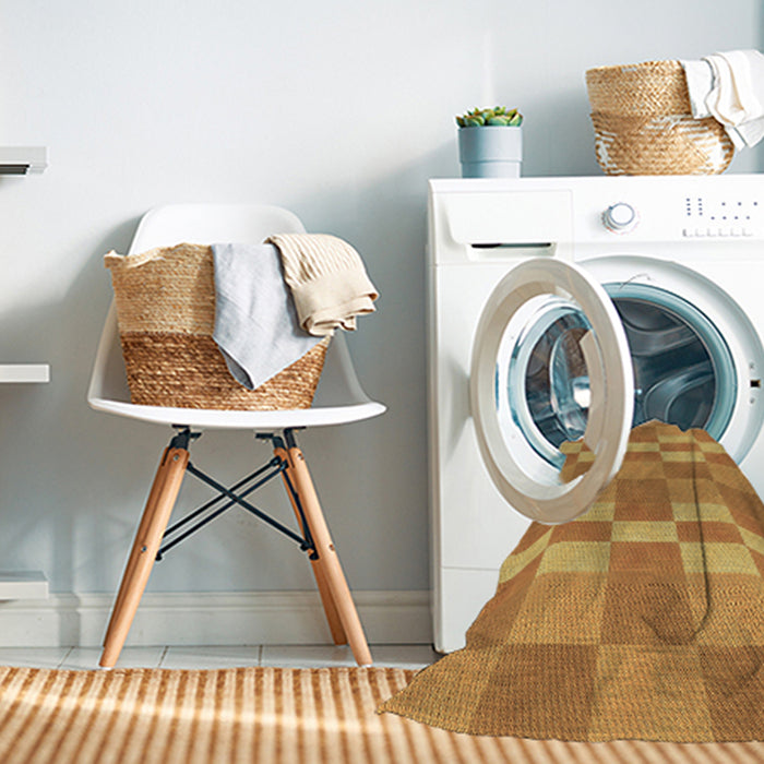 Machine Washable Transitional Sedona Brown Rug in a Washing Machine, wshpat3952brn