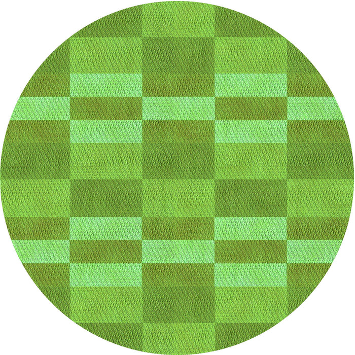 Square Machine Washable Transitional Emerald Green Rug in a Living Room, wshpat3952grn