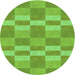 Square Patterned Emerald Green Rug, pat3952grn