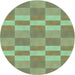 Square Patterned Pastel Green Rug, pat3952lblu